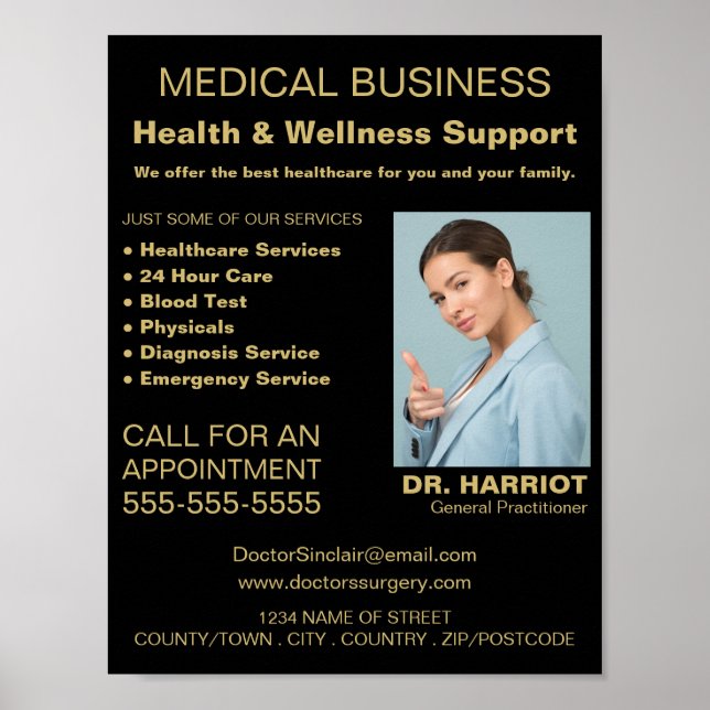 Personalized Logo, General practitioner, Nurse Poster (Front)
