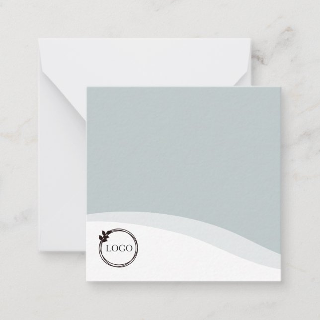 Personalized Logo Light Green Note Card (Front)