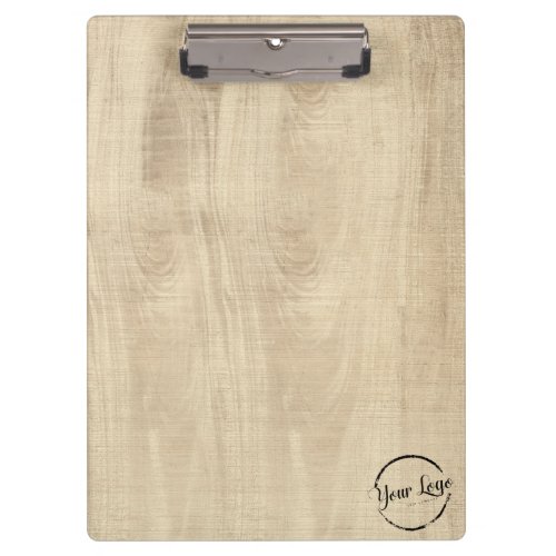 Personalized logo light woodgrain clipboard