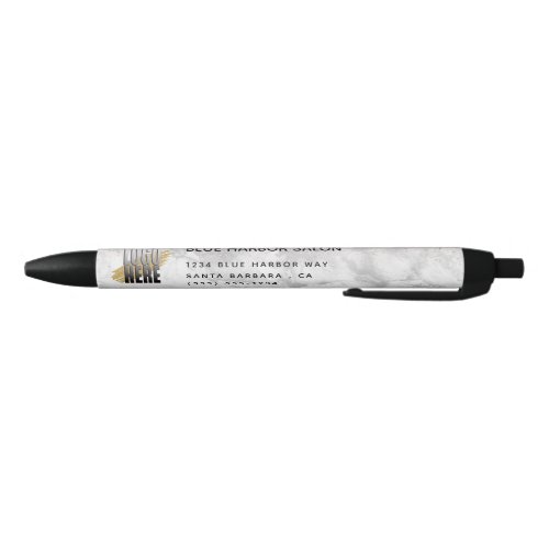 Personalized Logo Marble Glitter Promotional  Black Ink Pen