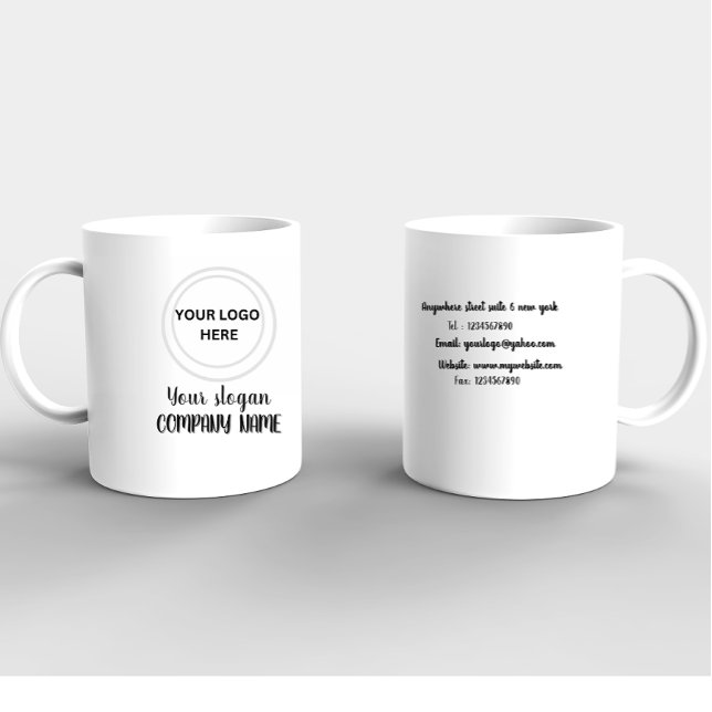 Personalized logo minimalist promotion business  coffee mug (Creator Uploaded)