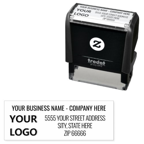 Personalized Logo Name Address Business Stamp