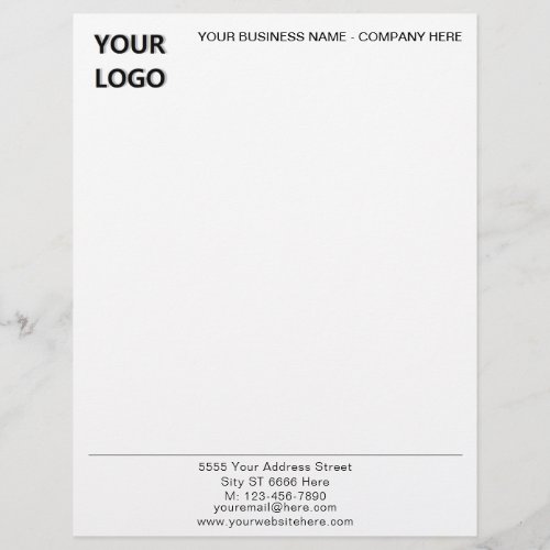 Personalized Logo Name Address Info Letterhead