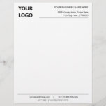 Personalized Logo Name Address Info Letterhead<br><div class="desc">Custom Colors and Font - Personalized Your Business Letterhead with Logo - Add Your Logo - Image - photo or QR Code / Name - Company / Address / Contact Information / more - Resize and move or remove and add elements / image with Customization tool - Choose font /...</div>