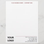 Personalized Logo Name Address Office Letterhead<br><div class="desc">Choose Colors - Simple Personalized Modern Design Your Business Office Letterhead with Logo - Add Your Logo - Image / Address and Contact Information / Name - Company or Slogan - Tagline / more - Resize and move or remove and add elements - image / text with customization tool. Choose...</div>
