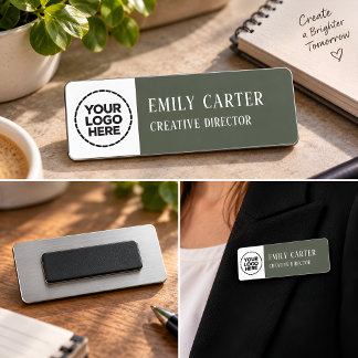 Personalized Logo Name & Job Title Professional  Tag