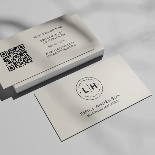Personalized Logo Neutral Business Card (Creator Uploaded)