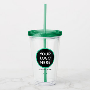 Personalized Logo No Minimum With Straw Acrylic Tumbler