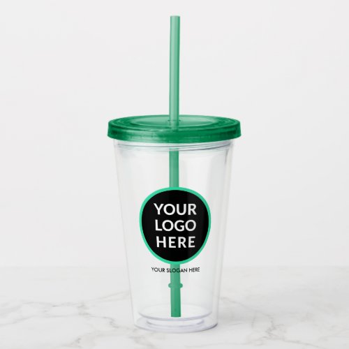 Personalized Logo No Minimum With Straw  Acrylic Tumbler