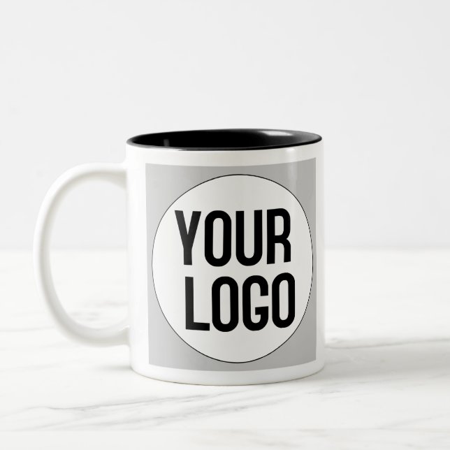 Personalized logo on merch Two-Tone coffee mug (Left)