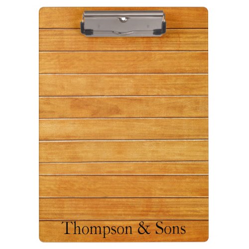 Personalized logo on wood boards clipboard