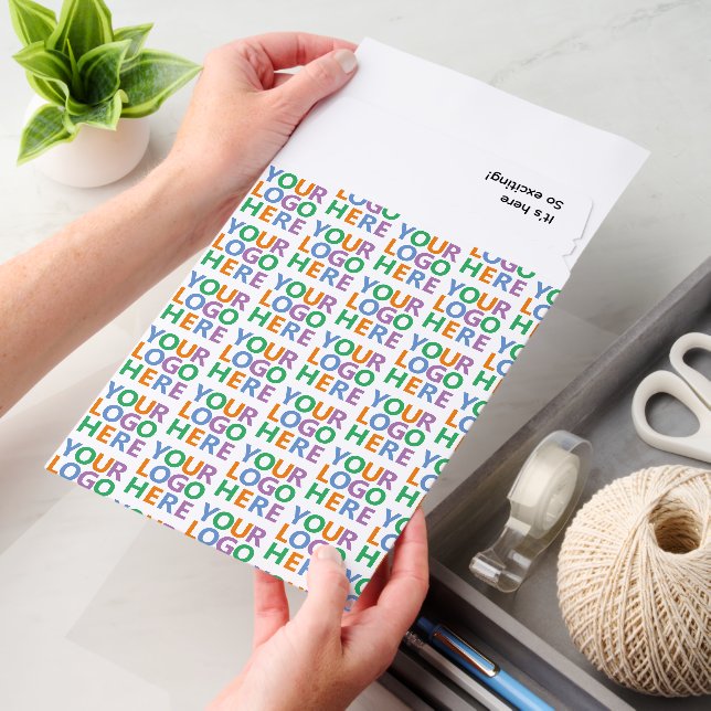 Personalized Logo Pattern and QR code Business Envelope Mailers (Desk)