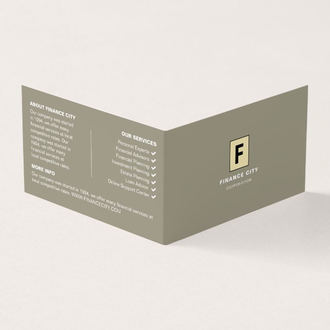 Personalized Logo & Photo, Business & Finance Card (Outside)