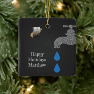 Personalized Logo Plumbing Handyman Builders  Ceramic Ornament