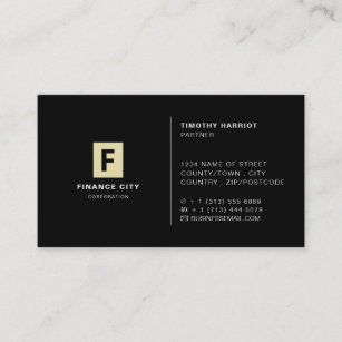 Personalized Logo, Professional Business & Finance Business Card