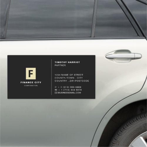 Personalized Logo Professional Business  Finance Car Magnet
