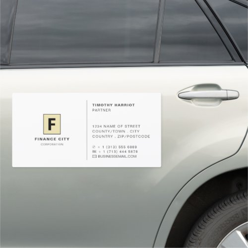 Personalized Logo Professional Business  Finance Car Magnet