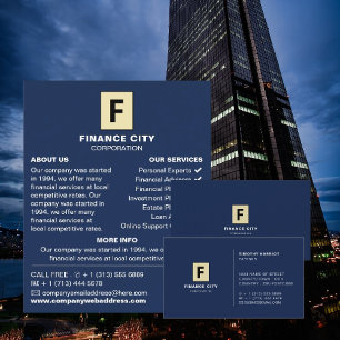 Personalized Logo, Professional Business & Finance Card