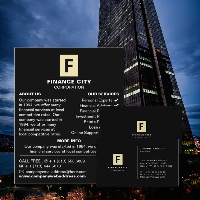 Personalized Logo, Professional Business & Finance Card (Creator Uploaded)