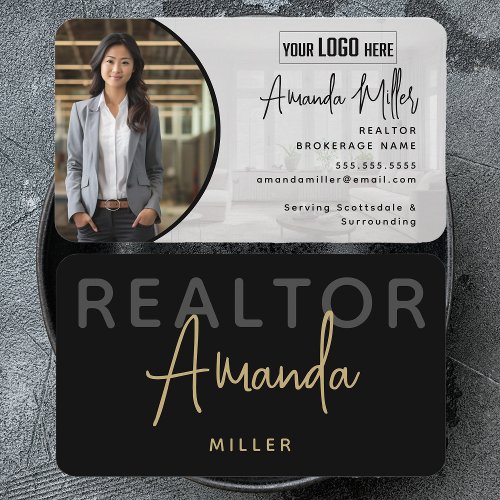 Personalized Logo Realtor Broker Real Estate Agent Business Card