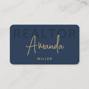 Personalized Logo Realtor Broker Real Estate Agent Business Card