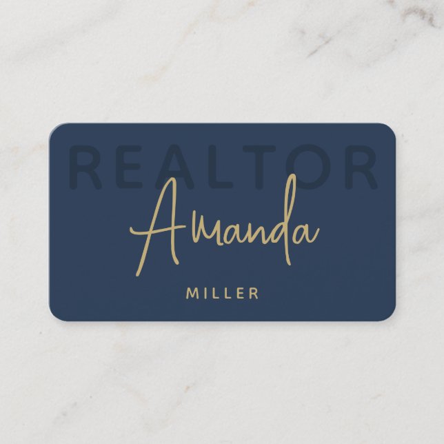 Personalized Logo Realtor Broker Real Estate Agent Business Card (Front)