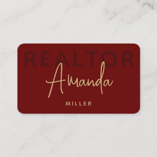 Personalized Logo Realtor Broker Real Estate Agent Business Card