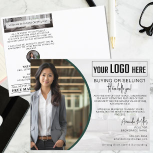 Personalized Logo Realtor Broker Real Estate Agent Postcard