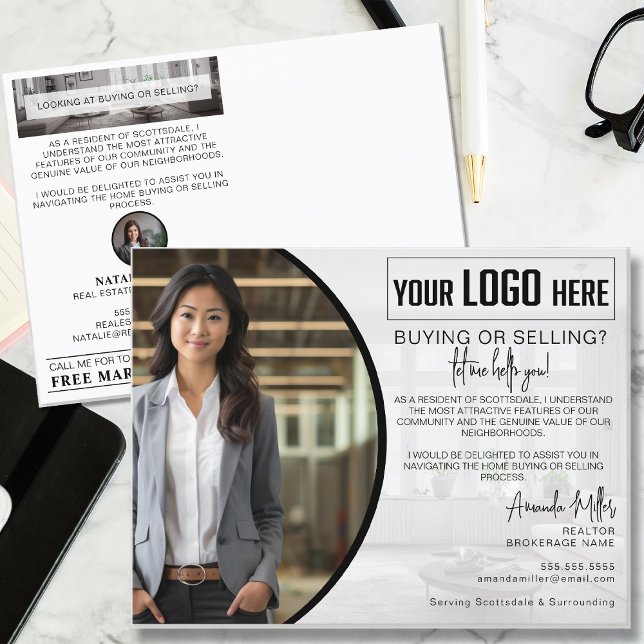 Personalized Logo Realtor Broker Real Estate Agent Postcard (Creator Uploaded)