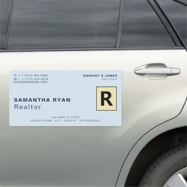 Personalized Logo, Realtor, Estate Agent Car Magnet (In Situ)
