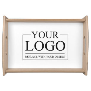 Personalized Logo Serving Platter Wooden Food Tray