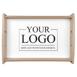 Personalized Logo Serving Platter Wooden Food Tray