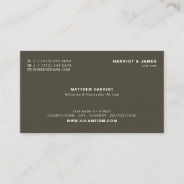 Personalized Logo, Sleek Legal Professional Business Card at Zazzle