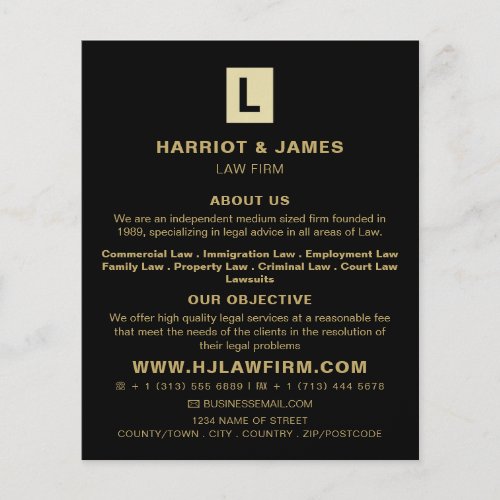 Personalized Logo Sleek Legal Services Advert Flyer