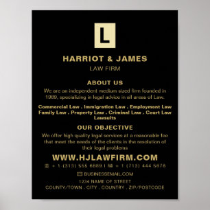 Personalized Logo, Sleek Legal Services Advert Poster