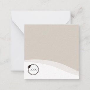 Personalized Logo Tan Note Card