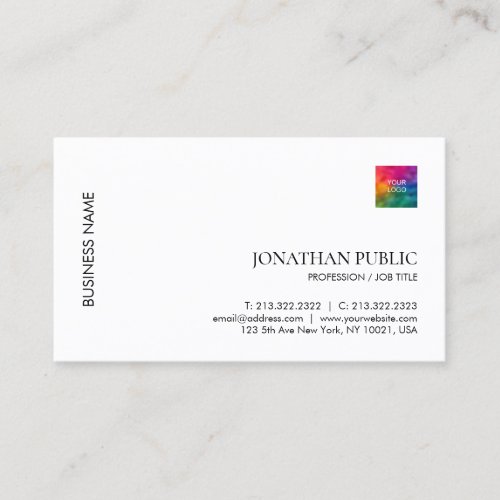 Personalized Logo Template Professional Elegant Business Card
