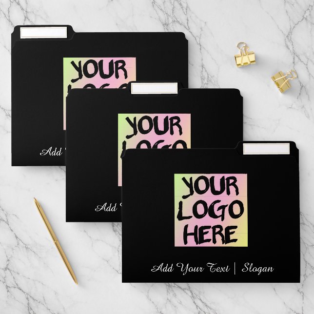 Personalized Logo - Text File Folders (Set)