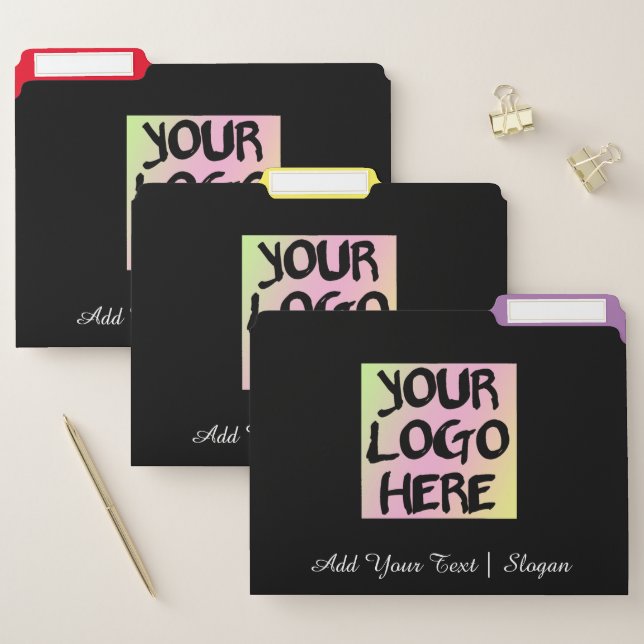 Personalized Logo - Text File Folders (Set)