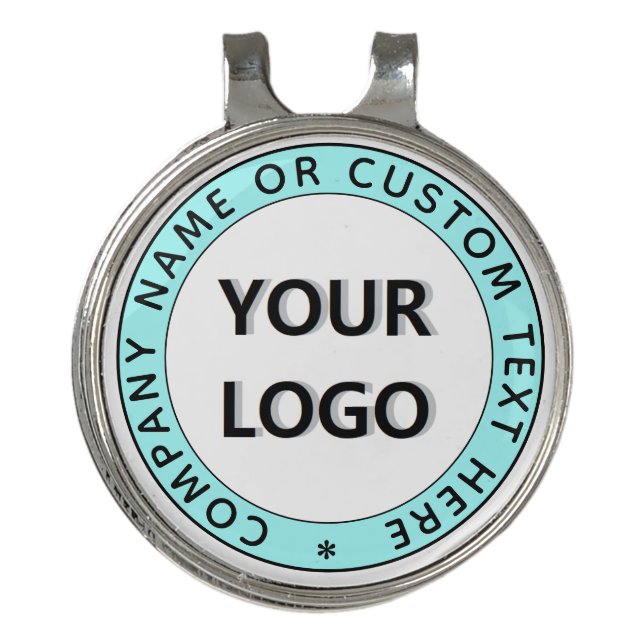 Personalized Logo Text Golf Hat Clip Ball Marker (Front)