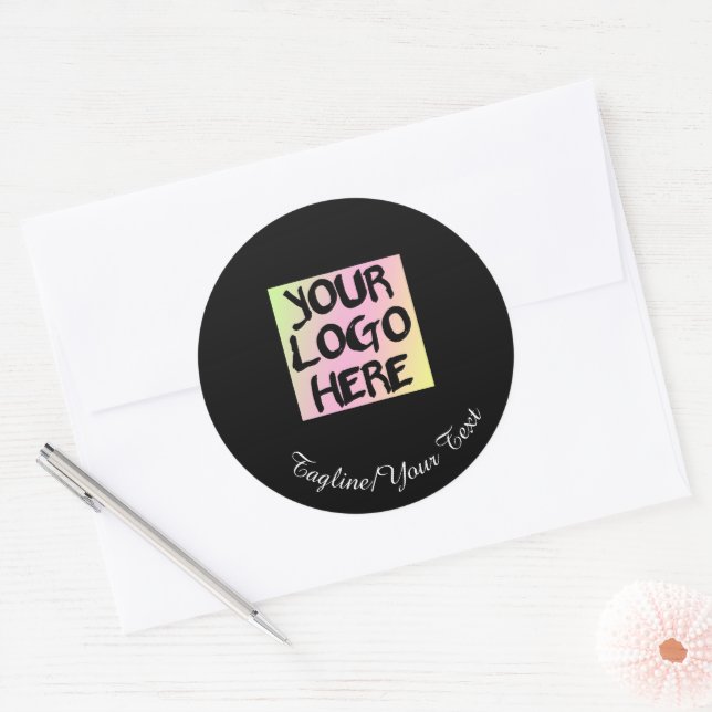 Personalized Logo & Text Stickers (Envelope)