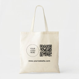 Personalized Logo Website Address Template QR Code Tote Bag
