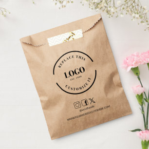 Personalized Logo Website Social Handle Business Favor Bag