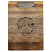 Personalized logo woodgrain clipboard