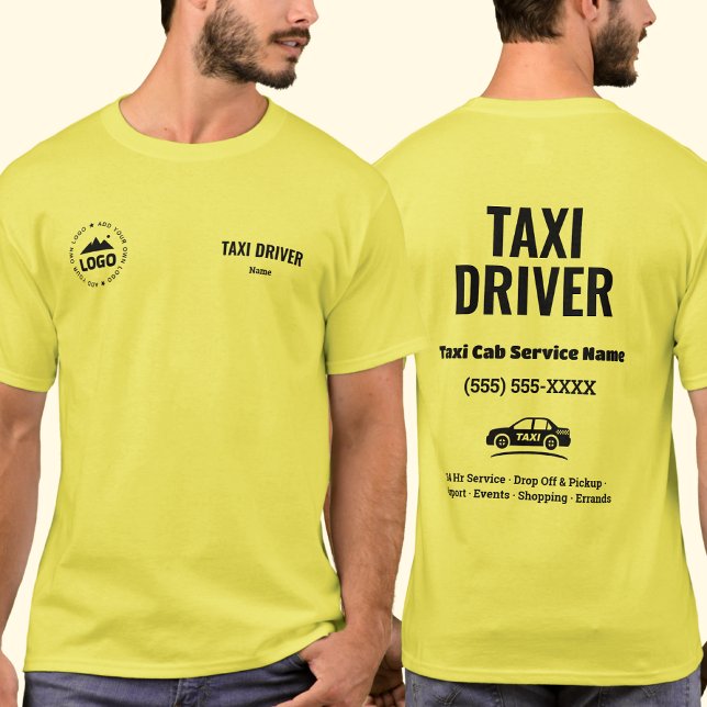 Personalized Logo Yellow Cab Taxi Driver Shirt (Creator Uploaded)