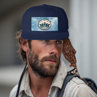 Personalized Logo Yoga Studio Lotus Classic Indigo Visor