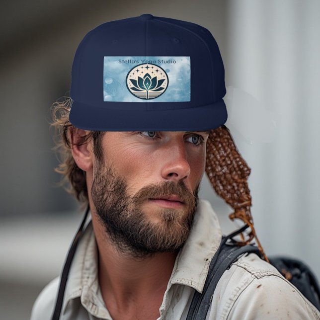 Personalized Logo Yoga Studio Lotus Classic Indigo Visor (Personalized Logo Yoga Studio Lotus Classic Indigo Visor)