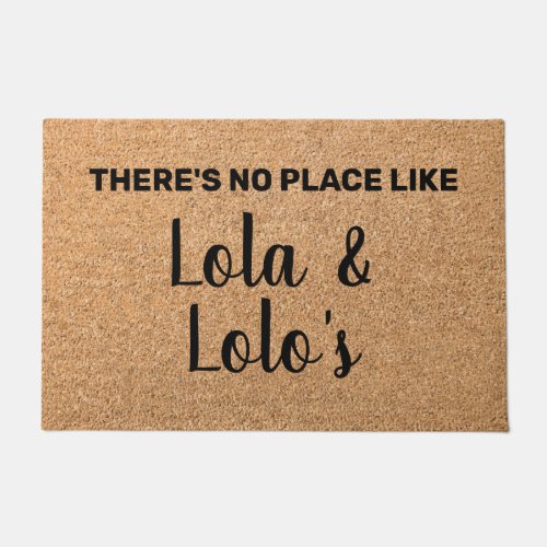 Personalized Lola  Lolo Grandparents Welcome Doormat