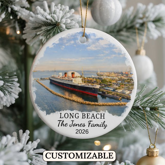 Personalized Long Beach Ornament Custom California (Creator Uploaded)