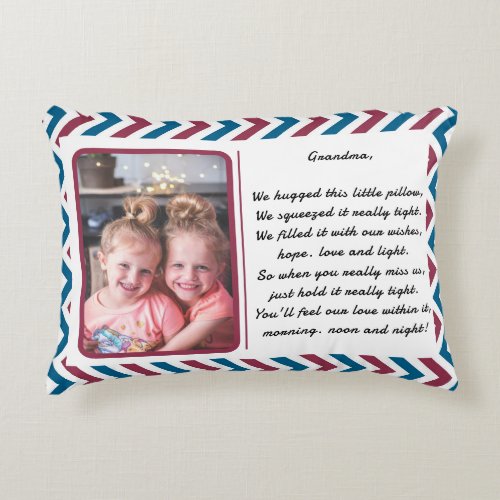 Personalized Long_Distance Family Photo Pillow